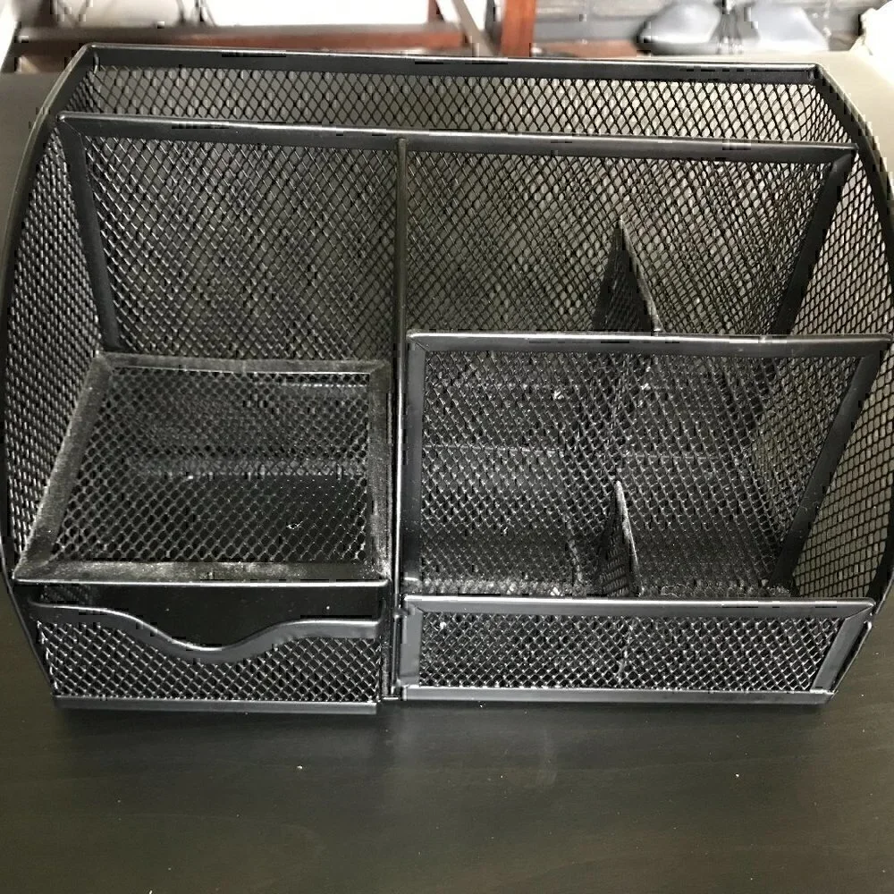 Black Metal Desk Organizer